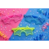 Retro Neon Fosforlu Yıldız Panjur Gözlük - 12 Adet
