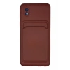 Samsung Galaxy A01 Core Kılıf Kelvin Kartvizitli Silikon - Bordo