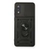 Samsung Galaxy A02 Kılıf Pars Lens Yüzüklü Silikon - Siyah