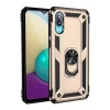 Samsung Galaxy A02 Kılıf Sofya Yüzüklü Silikon Kapak - Gold