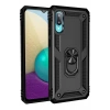 Samsung Galaxy A02 Kılıf Sofya Yüzüklü Silikon Kapak - Siyah
