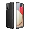 Samsung Galaxy A02S Kılıf Auto Focus Karbon Kapak - Siyah