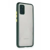 Samsung Galaxy A02S Kılıf Miami Şeffaf Silikon - Koyu Yeşil