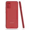 Samsung Galaxy A02S Kılıf Platin Silikon - Kırmızı