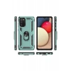 Samsung Galaxy A02S Kılıf Sofya Yüzüklü Silikon Kapak - Yeşil