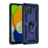 Samsung Galaxy A03 Kılıf Sofya Yüzüklü Silikon Kapak - Lacivert