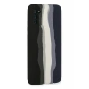Samsung Galaxy A03S Kılıf Ebruli Lansman Silikon - Siyah-Lacivert