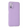 Samsung Galaxy A03S Kılıf Lansman Glass Kapak - Lila