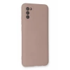 Samsung Galaxy A03S Kılıf Nano içi Kadife Silikon - Pudra