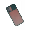 Samsung Galaxy A03S Kılıf Palm Buzlu Kamera Sürgülü Silikon - Yeşil