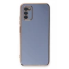 Samsung Galaxy A03S Kılıf Volet Silikon - Mavi