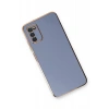 Samsung Galaxy A03S Kılıf Volet Silikon - Mavi