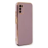 Samsung Galaxy A03S Kılıf Volet Silikon - Mor