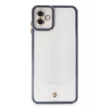 Samsung Galaxy A04 Kılıf Liva Lens Silikon - Mavi