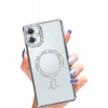 Samsung Galaxy A06 Joke Simli Magneticsafe Kılıf - Gümüş