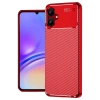 Samsung Galaxy A06 Kılıf Auto Focus Karbon Kapak - Kırmızı
