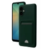 Samsung Galaxy A06 Kılıf Kelvin Kartvizitli Silikon - Koyu Yeşil