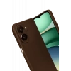Samsung Galaxy A07 4G Auto Focus Karbon Kapak - Kahverengi