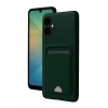 Samsung Galaxy A07 4G Kelvin Kartvizitli Silikon - Koyu Yeşil