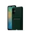 Samsung Galaxy A07 4G Kelvin Kartvizitli Silikon - Koyu Yeşil
