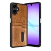 Samsung Galaxy A07 4G Sara Kartvizitli Deri Kılıf - Taba