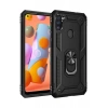 Samsung Galaxy A11 Kılıf Sofya Yüzüklü Silikon Kapak - Siyah