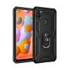Samsung Galaxy A11 Kılıf Sofya Yüzüklü Silikon Kapak - Siyah