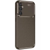 Samsung Galaxy A16 5G Kılıf Auto Focus Karbon Kapak - Kahverengi