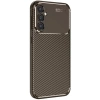 Samsung Galaxy A16 5G Kılıf Auto Focus Karbon Kapak - Kahverengi