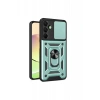 Samsung Galaxy A16 5G Kılıf Pars Lens Yüzüklü Silikon - Yeşil