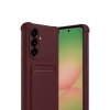 Samsung Galaxy A17 5G Kelvin Kartvizitli Silikon - Bordo