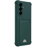 Samsung Galaxy A17 5G Kelvin Kartvizitli Silikon - Koyu Yeşil