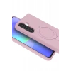 Samsung Galaxy A17 5G Regal Magsafe Standlı Kapak - Açık Pembe