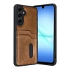 Samsung Galaxy A17 5G Sara Kartvizitli Deri Kılıf - Taba