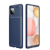 Samsung Galaxy A22 Kılıf Auto Focus Karbon Kapak - Lacivert
