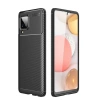 Samsung Galaxy A22 Kılıf Auto Focus Karbon Kapak - Siyah