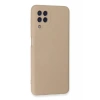 Samsung Galaxy A22 Kılıf Nano içi Kadife Silikon - Pudra