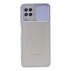 Samsung Galaxy A22 Kılıf Palm Buzlu Kamera Sürgülü Silikon - Lila