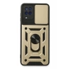 Samsung Galaxy A22 Kılıf Pars Lens Yüzüklü Silikon - Gold