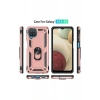 Samsung Galaxy A22 Kılıf Sofya Yüzüklü Silikon Kapak - Rose