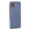 Samsung Galaxy A22 Kılıf Volet Silikon - Mavi