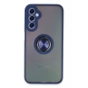 Samsung Galaxy A24 4G Kılıf Montreal Yüzüklü Silikon Kapak - Lacivert