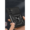 Samsung Galaxy A25 5G Kılıf Pars Lens Yüzüklü Silikon - Kırmızı