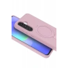 Samsung Galaxy A36 Regal Magsafe Standlı Kapak - Açık Pembe