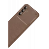 Samsung Galaxy A57 5G Auto Focus Karbon Kapak - Kahverengi