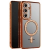 Samsung Galaxy A57 5G Joke Simli Magneticsafe Kılıf - Turuncu
