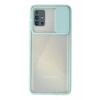 Samsung Galaxy A71 Kılıf Palm Buzlu Kamera Sürgülü Silikon - Turkuaz