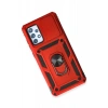 Samsung Galaxy A73 5G Kılıf Pars Lens Yüzüklü Silikon - Kırmızı