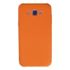 Samsung Galaxy J7 Kılıf Nano içi Kadife Silikon - Turuncu