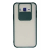 Samsung Galaxy J7 Kılıf Palm Buzlu Kamera Sürgülü Silikon - Yeşil